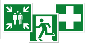 Nooduitgang pictogrammen